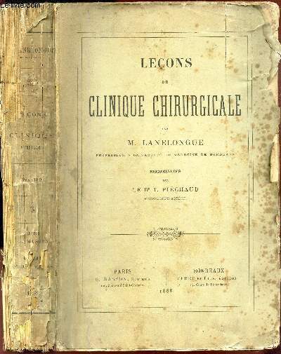 LECONS DE CLINIQUE CHIRURGICALE.