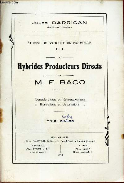 LES HYBRIDES PRODUCTEURS DIRECTS DE M.F. BACO. / 