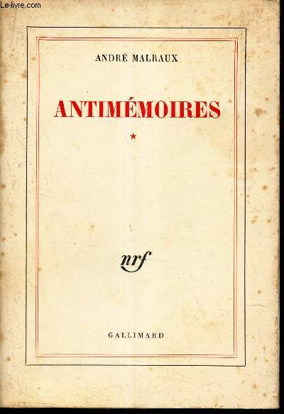 ANTIMEMOIRES - TOME 1.