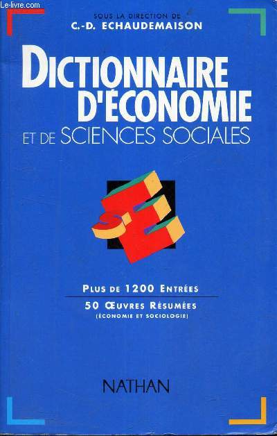 DICTIONNAIRE D'ECONOMIE - ET DE SCIENCES SOCIALES.