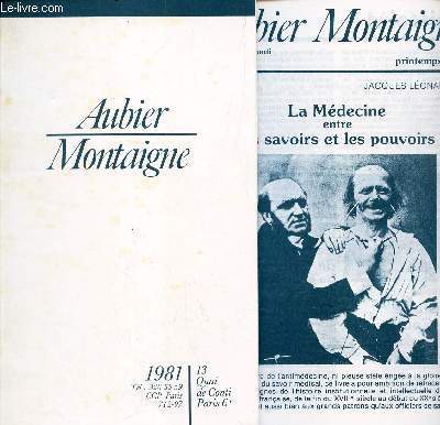 CATALOGUE AUBIER- MONTAIGNE - 1981.