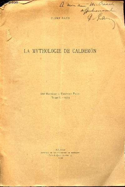 LA MYTHOLOGIE DE CALDERON.
