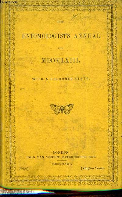 THE ENTOMOLIGST'S ANNUAL FOR 1863.