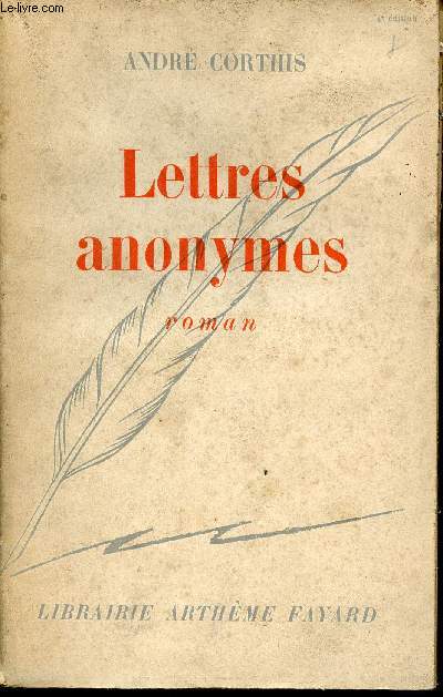 Lettres anonymes - roman.