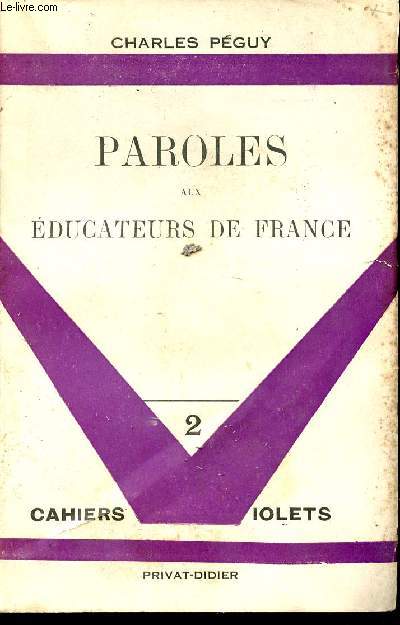 Paroles aux ducateurs de France - Cahiers violets n2.