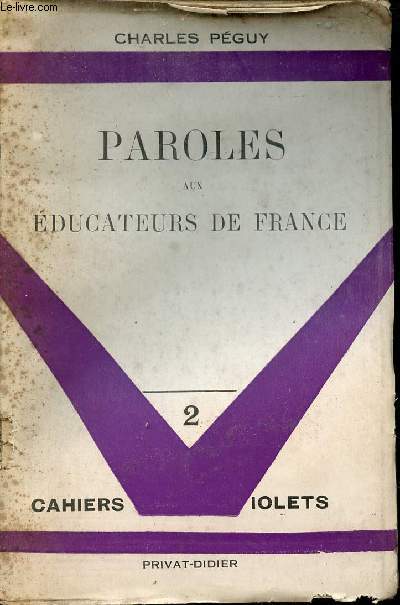 Paroles aux ducateurs de France - Cahiers violets 2.