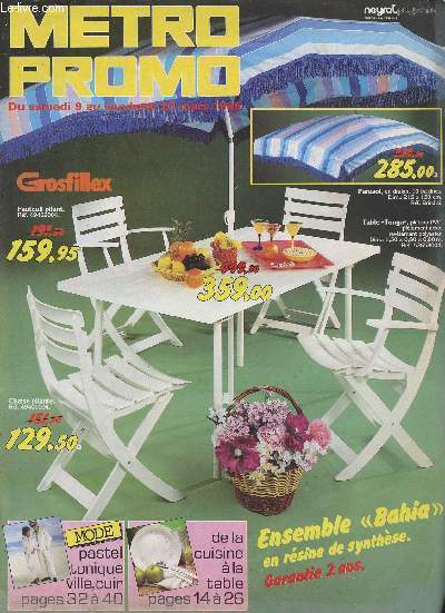 Catalogue : Mtro Promo du samedi 9 au vendredi 22 mars 1985.