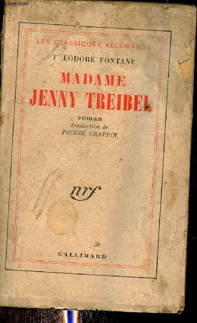 Madame Jenny Treibel - Roman - Collection les classiques allemands.