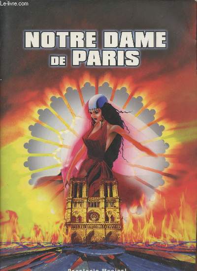 Programme Notre Dame de Paris spectacle musical + billet du spectacle.