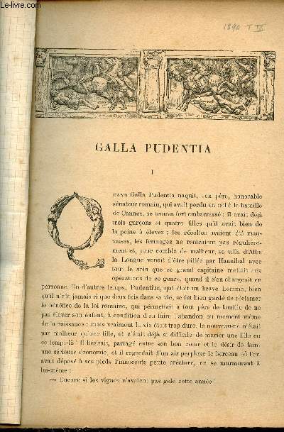 Revue Universelle Illustre - Galla Pudentia par Ch.Normand.
