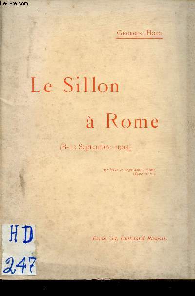 Le Sillon  Rome (8-12 septembre 1904).