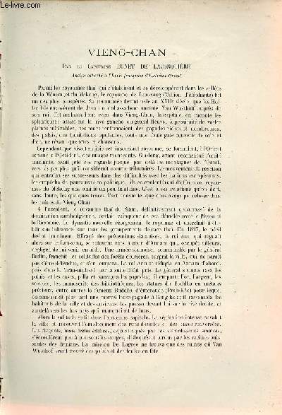 Vieng-Chan - Extrait du Bulletin de l'Ecole Franaise d'Extrme-Orient 1901.