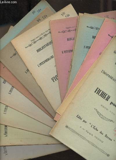 Bibliothque de revues de l'intermdiaire catholique du Sud-Ouest - En 16 fascicules - Fichier pour 1924  1939.
