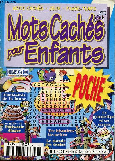 Mots Cachs pour Enfants n1 juillet/aout/septembre 2000.