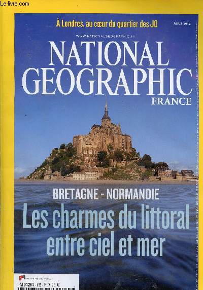 National Geographic en France n155 aout 2012 - Bretagne Normandie les charmes du littoral entre ciel et mer.