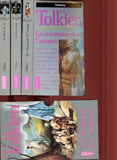 Coffret 3 ouvrages : Le seigneurs des anneaux tomes 1 + 2 + 3 - La communaut de l'anneau - Les deux tours - Le retour du roi - Collection Pocket science fiction n5452-5453-5454.