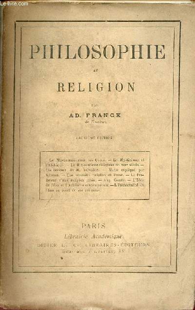 Philosophie et religion - 2e dition.