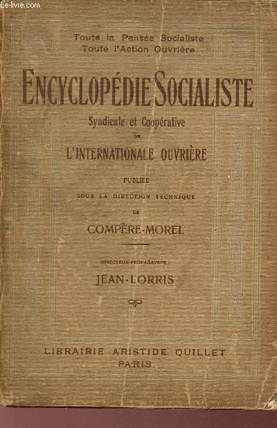 Encyclopdie Socialiste syndicale et cooprative de l'Internationale Ouvrire.