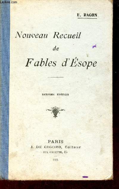 Nouveau recueil de Fables d'Esope - 10e dition.