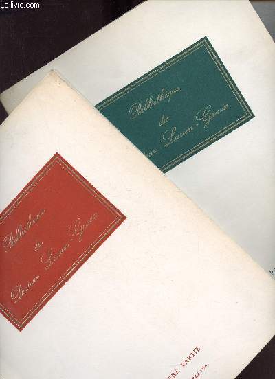 Catalogue de ventes aux enchres - Bibliothque du Docteur Lucien-Graux - Premire partie + Troisime partie - Hotel Drout dcembre 1957 mars 1957.