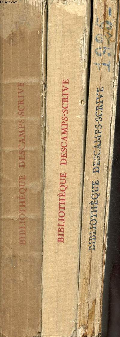 Catalogue de ventes aux enchres - Bibliothque de M.Ren Descamps-Scrive - Premire + Deuxime + Troisime partie - Mars, Mai, Novembre 1925.
