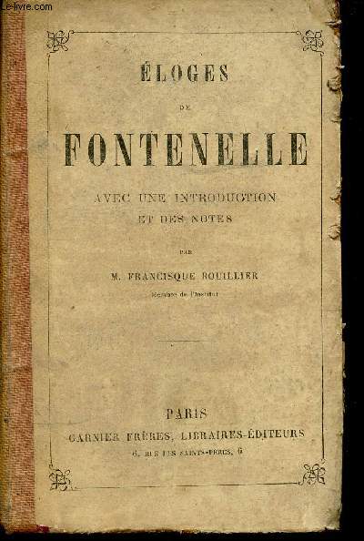 Eloges de Fontenelle.