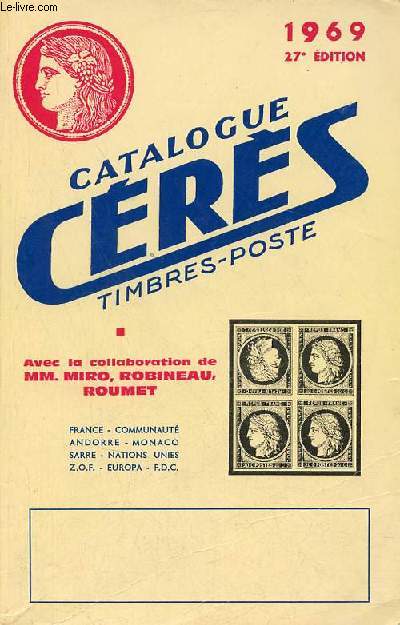 Catalogue Crs timbres-poste 1969 27e dition.