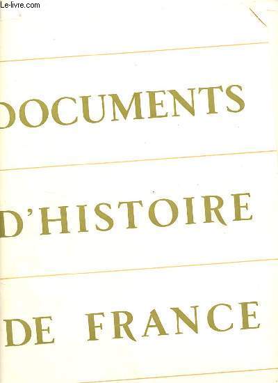 Documents d'histoire de France.