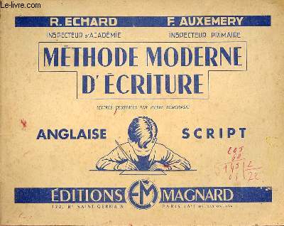 Mthode moderne d'criture anglaise script.
