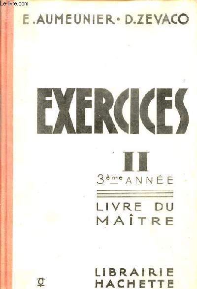 Exercices sur la grammaire franaise II 3e anne livre du matre.