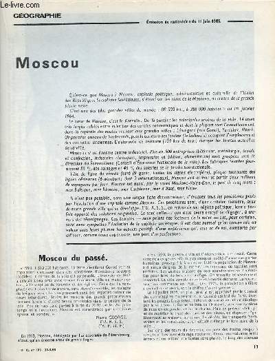Moscou - Gographie documents pour la classe n173 20-5-65.