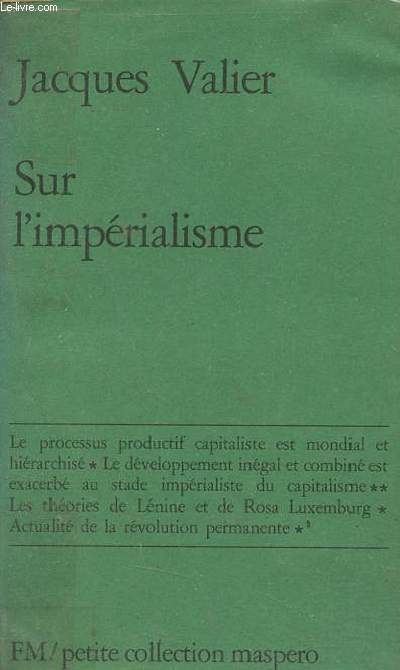 Sur l'imprialisme - Petite collection maspero n151.