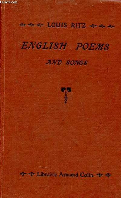 English poems and songs - Lyces et collges de garons enseignement secondaire des jeunes filles.