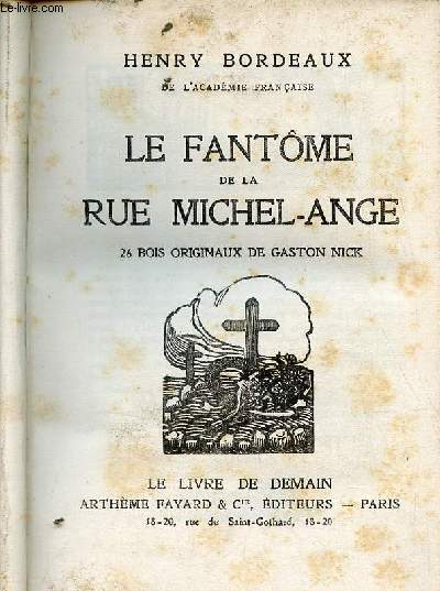 Le fantme de la rue Michel-Ange - Collection le livre de demain.