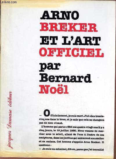 Arno Breker et l'art officiel.