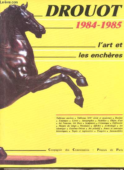 Drouot 1984-1985 l'art et les enchres.