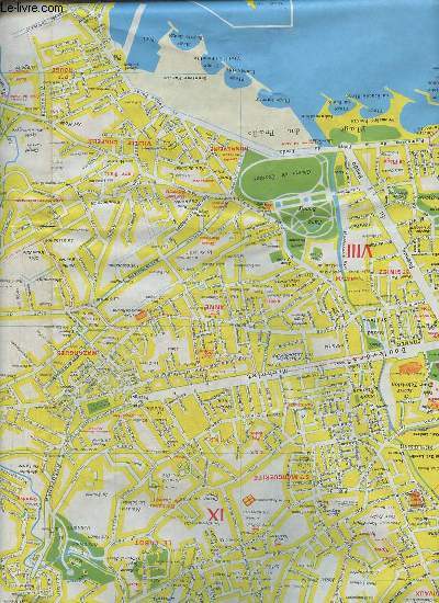 Plan de Marseille et de sa banlieue Allauch et plan-de-cuques, guide des rues - Plan dpliant en couleur d'environ 86.5 x 120.5 cm - chelle 16 000e - cartes & plans frzet.