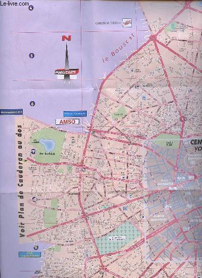 Un plan dpliant en couleur de la ville de Bordeaux 2002-2003 - un plan dpliant d'environ 89.5 x 64 cm.