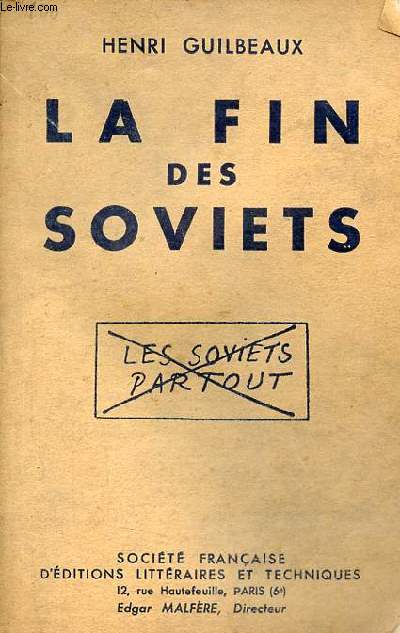 La fin des soviets - Envoi de l'auteur.