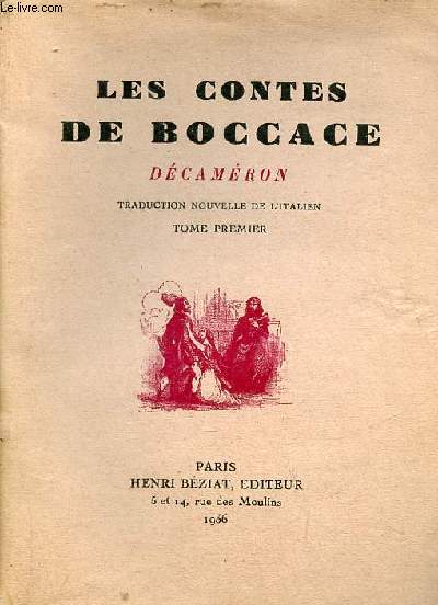Contes de Boccace - Tome premier - Exemplaire n310/1000 sur vlin.