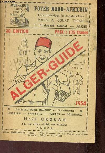 Alger-guide - 30e dition 1954.