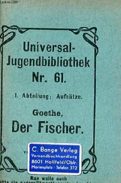 Der Fischer - Universal-Bibliothek nr.61.