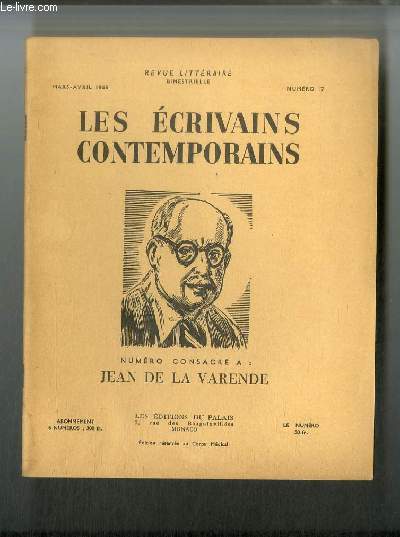 Les crivains contemporains n 17 - Jean de la Varende par Paul Vialar, La Phoeb, Don Bosco, le XIXe Saint Jean, La sorcire