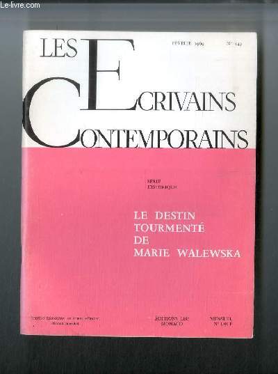 Les crivains contemporains Srie historique n 149 - Le destin tourment de Marie Walewska par Guy Godlewski