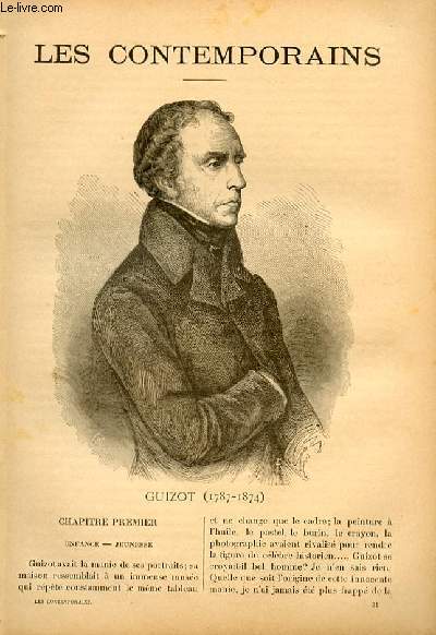 GUIZOT (1787-1874). LES CONTEMPORAINS N31