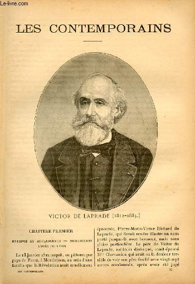 VICTOR DE LAPRADE (1812-1883). LES CONTEMPORAINS N32