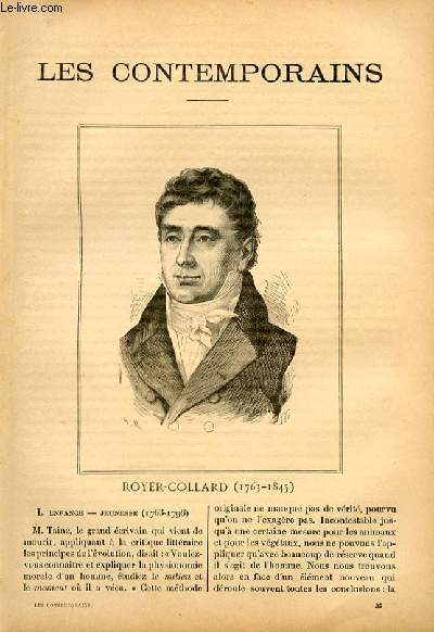 ROYER-COLLARD (1763-1845). LES CONTEMPORAINS N35