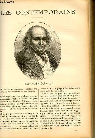 Branger (1780-1857). LES CONTEMPORAINS N253
