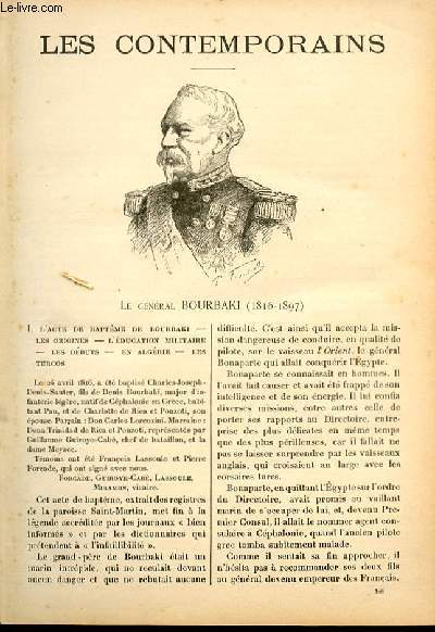 Le gnral Bourbaki (1816-1897). LES CONTEMPORAINS N326
