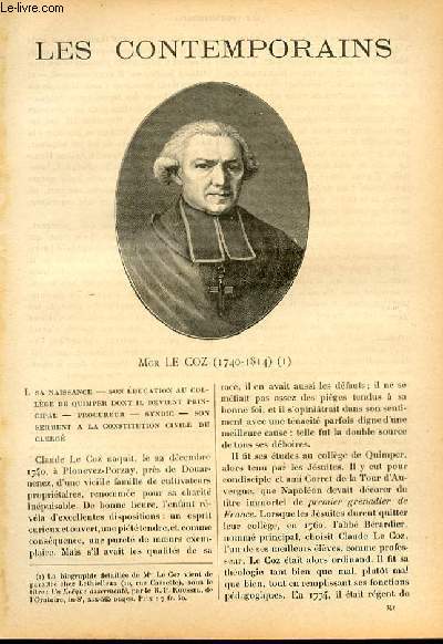 Mgr Le Coz (1740-1814). LES CONTEMPORAINS N341